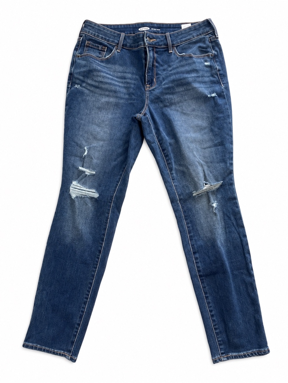 Old Navy Pop Icon Skinny Jeans Distressed Stretch Size 12 Short - Picture 2 of 13